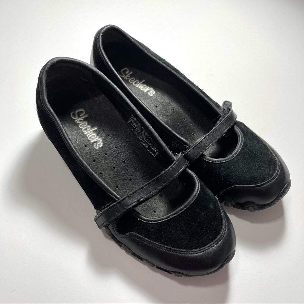 Skechers Black Mary Jane Strap  Slip On #6.5